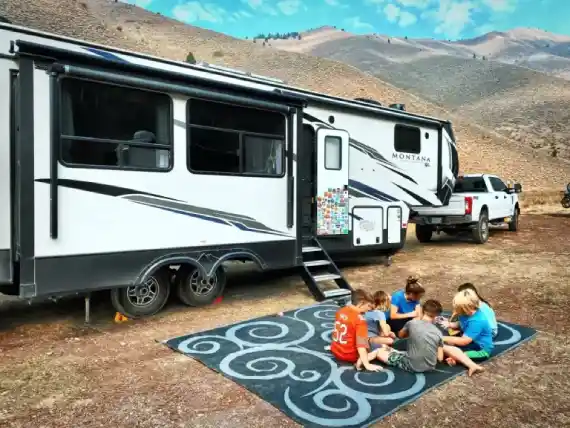 family camping with rv